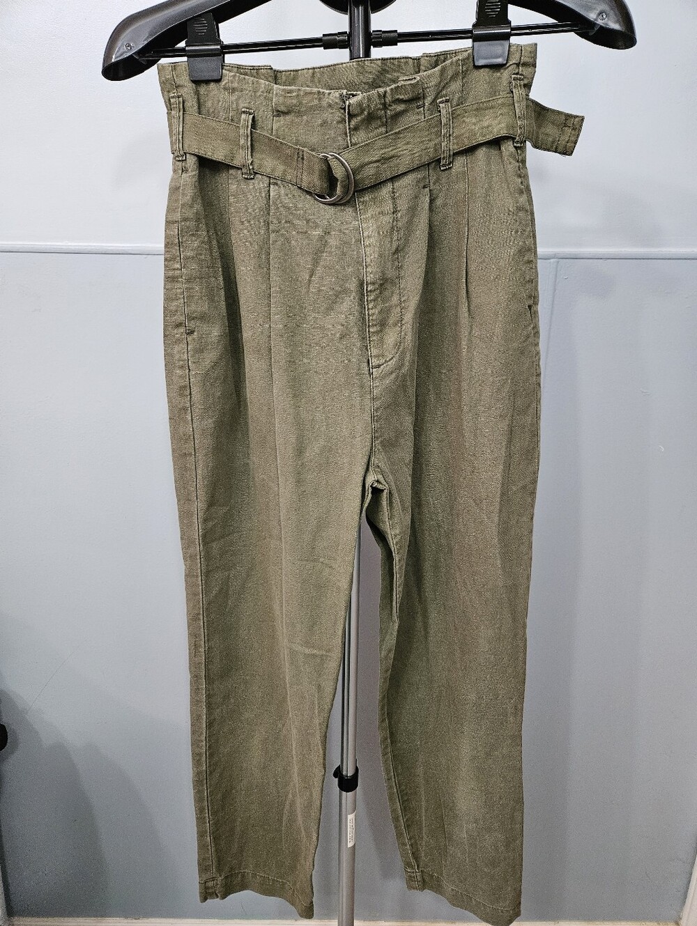 Ambercrombie & Fitch Y2K Green Pleated With Belt Sz S Pants